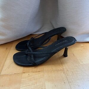 Le Chateau strappy kitten heel mules